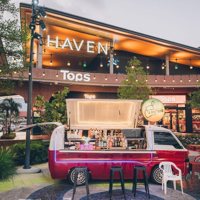 Haven Samui community mall entrance in Chaweng or Michelin-rated dining at Haven Samui.